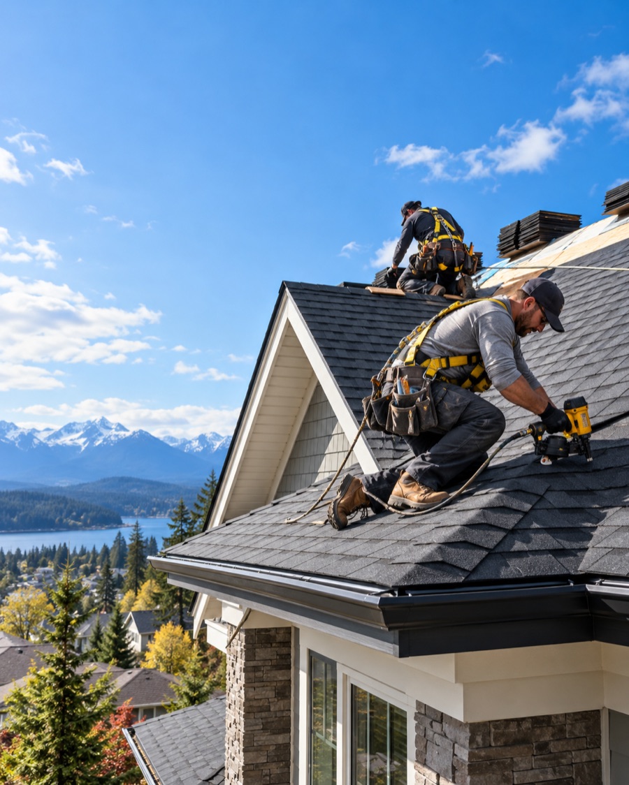 New residential asphalt-shingle roof